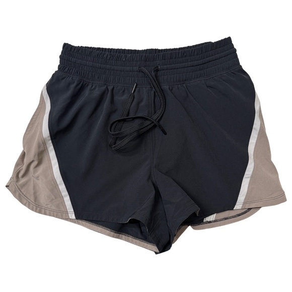 YPB Pants - {Abercrombie YPB} Mid Rise Elastic Waist Black Brown Athletic Running Shorts